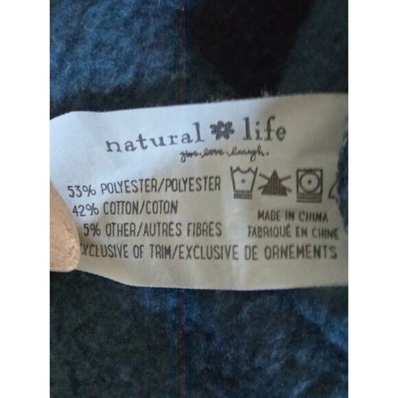 Natural Life Cropped Sweatshirt Rainbow Stripe Sleeves Blue Size XS - Picture 4 of 5